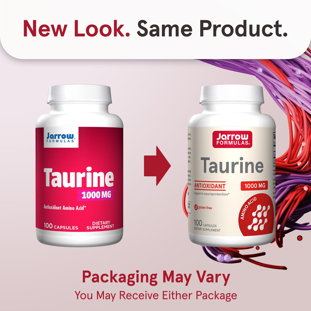 Jarrow Formulas Taurine 1000 mg gélules packaging