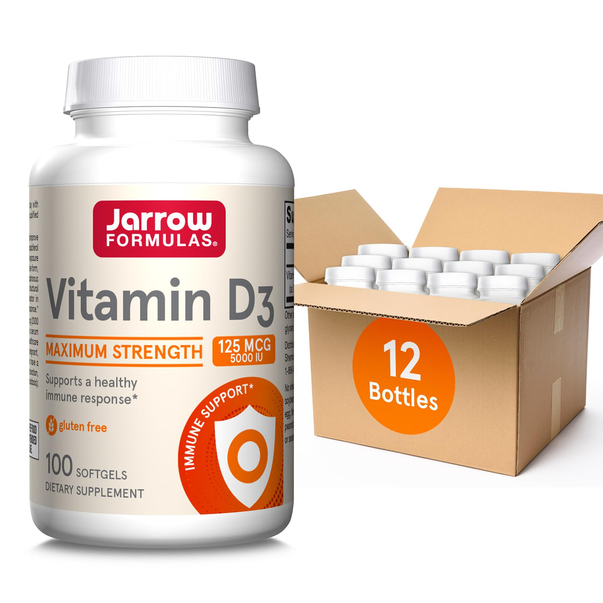 Jarrow Formulas Vitamine D3 125 mcg gélules vue de face