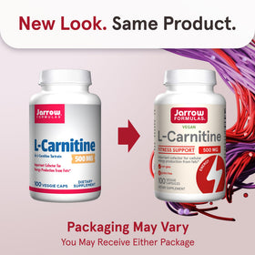 Jarrow L-Carnitine 500 mg capsules side view