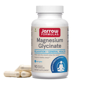 Jarrow Magnésium Glycinate 90 capsules vue de face