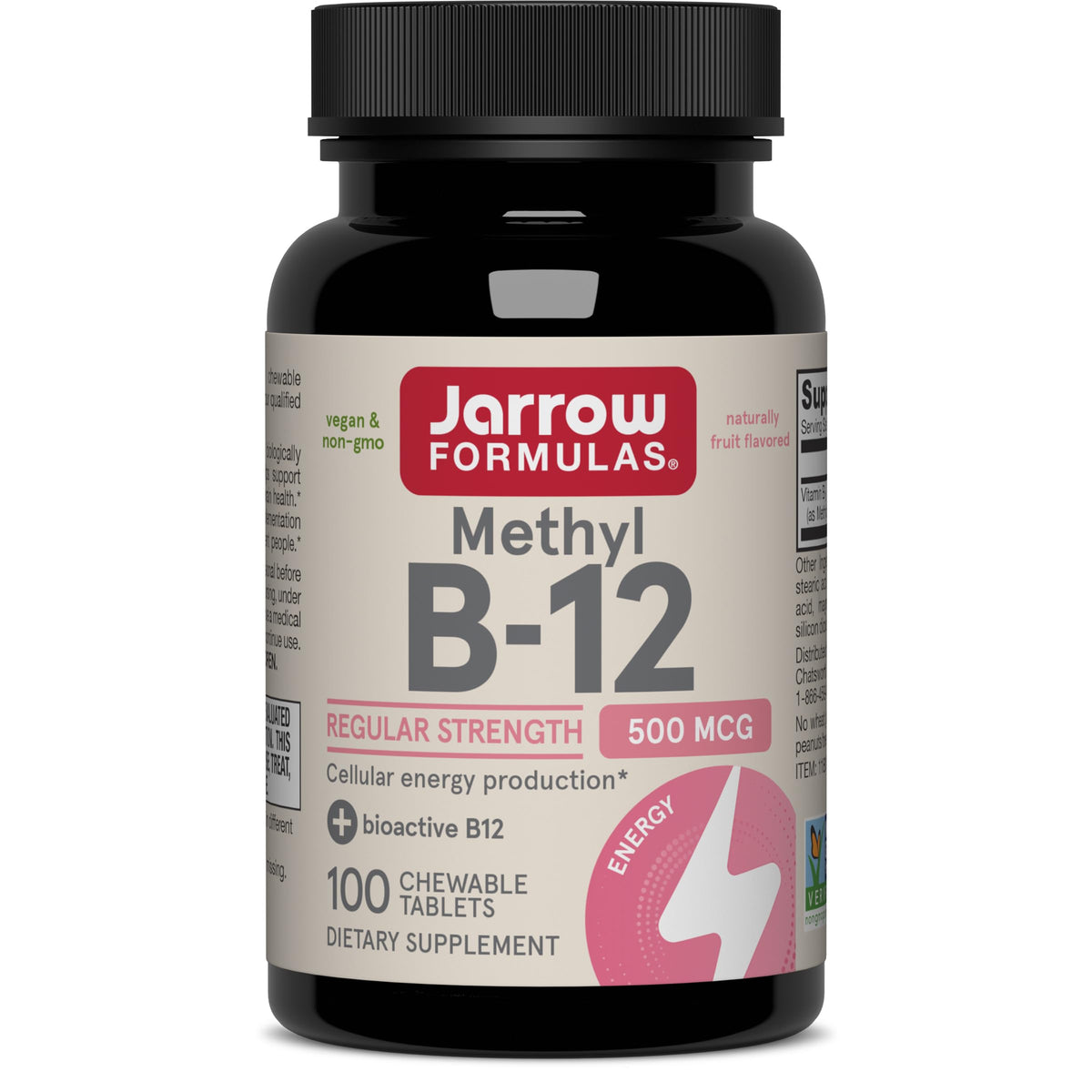 Jarrow Methyl B-12 500 mcg comprimés à croquer boîte avant