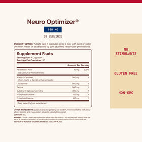Jarrow Neuro Optimizer en usage avec un verre d'eau