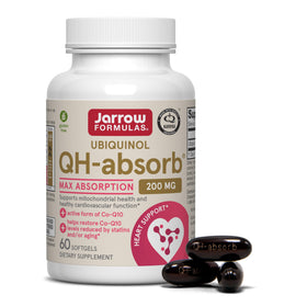 Jarrow QH-Absorb CoQ10 200mg 60 Softgels front view