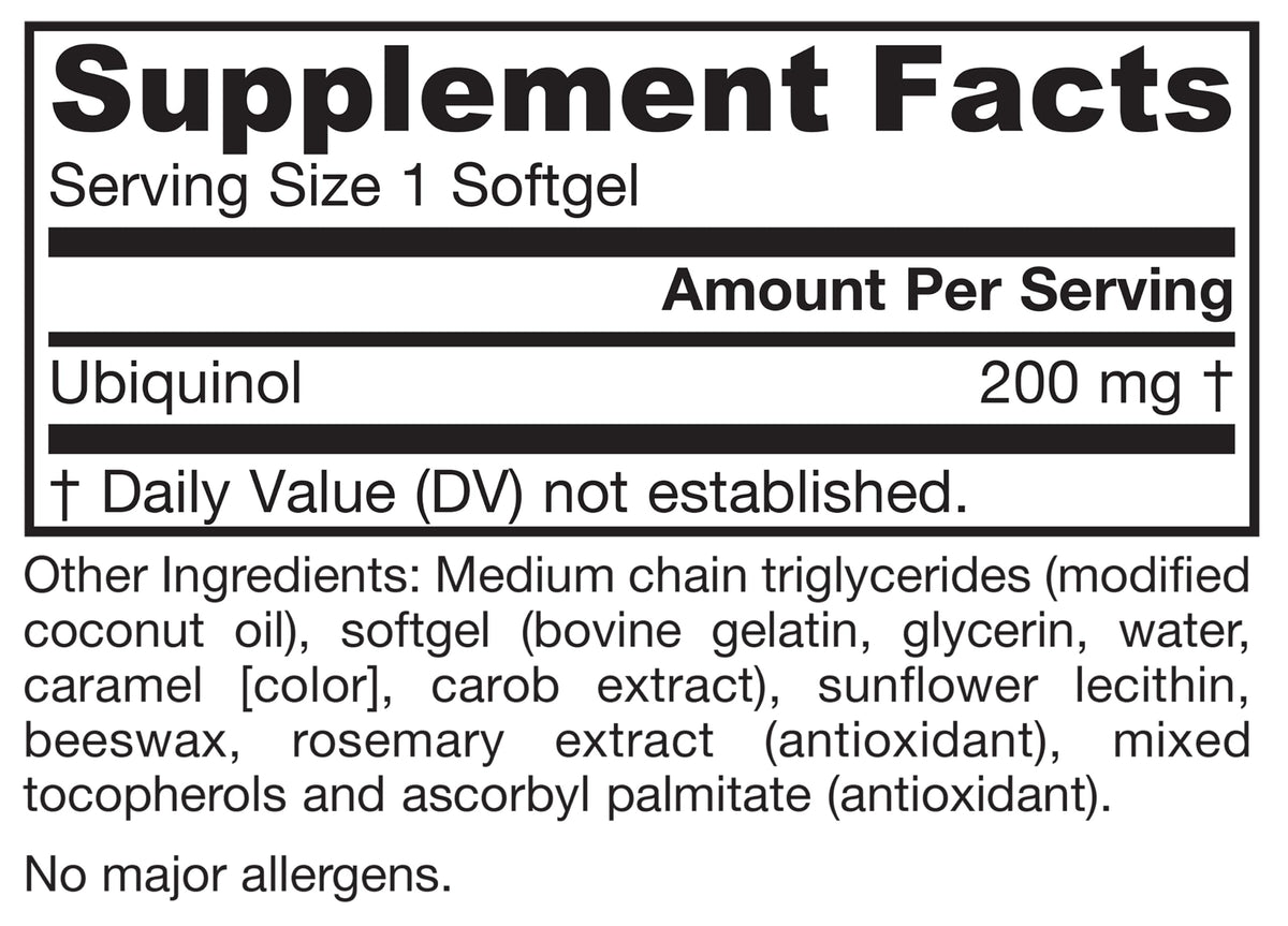 Jarrow QH-Absorb CoQ10 200mg softgel in hand