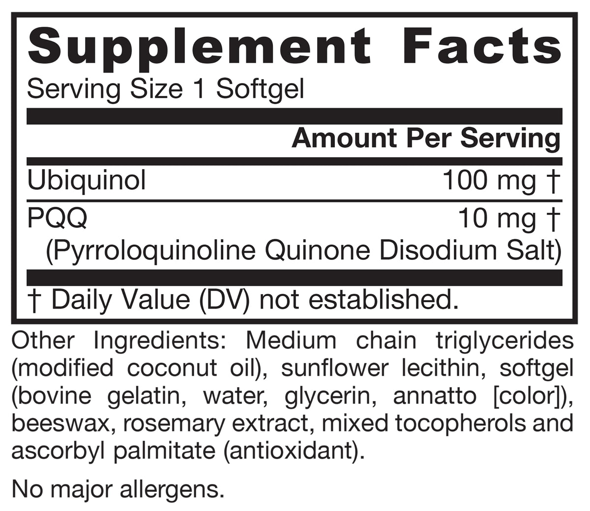 Jarrow QH-Absorb + PQQ gélules molles et un carnet de santé