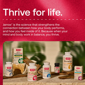 Jarrow QH-Absorb + PQQ gélules sur un fond blanc