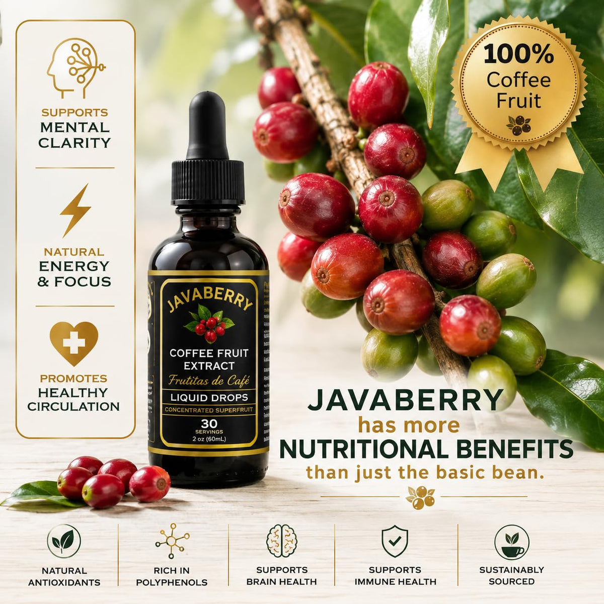Javaberry mélangé à un smoothie dans un bol