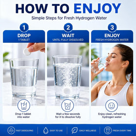 Jebiue tablettes d'eau hydrogène avec informations nutritionnelles