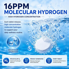 Jebiue tablettes d'eau hydrogène avec magnésium, vue de près