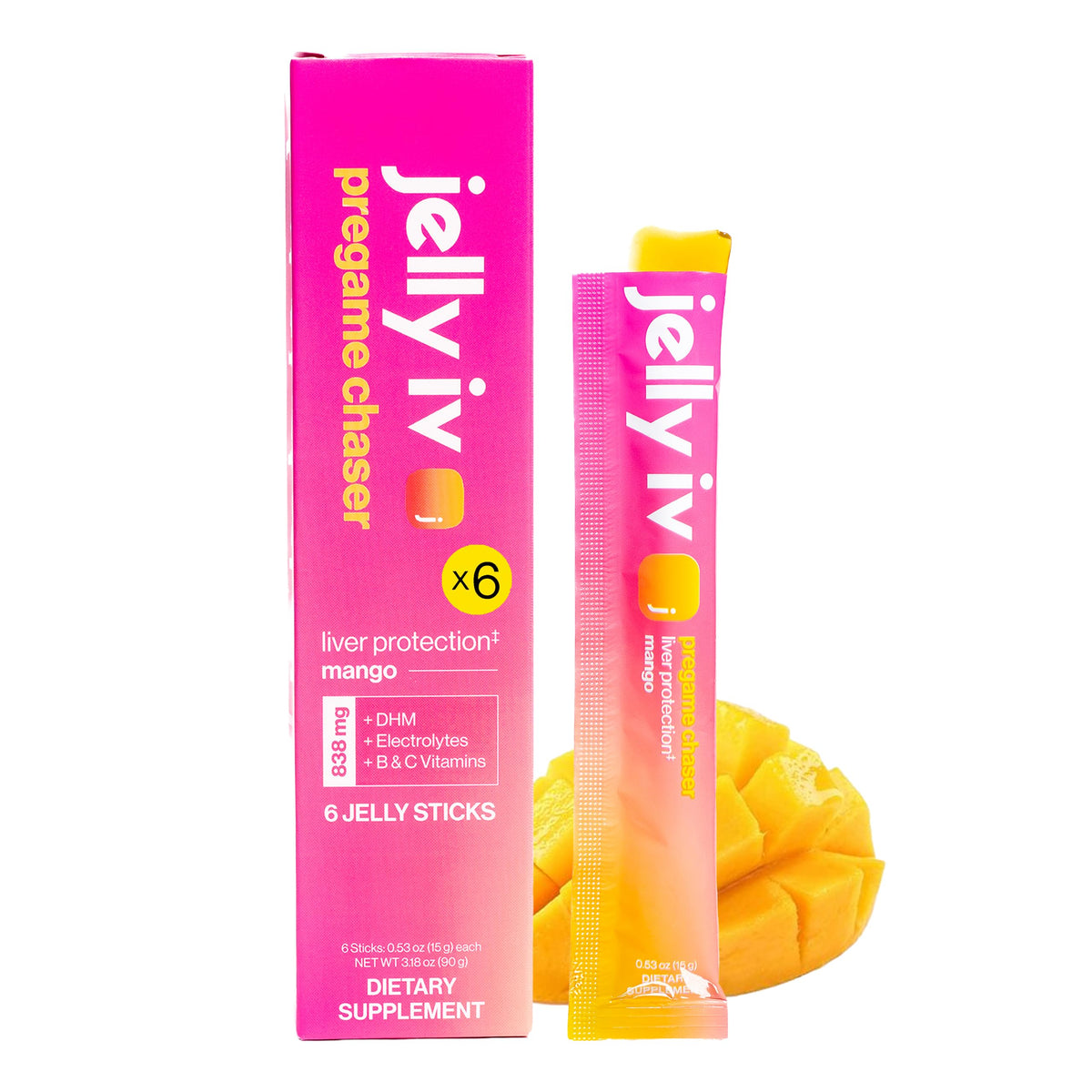 Jelly IV pack de 6 sticks de gelée, vue avant