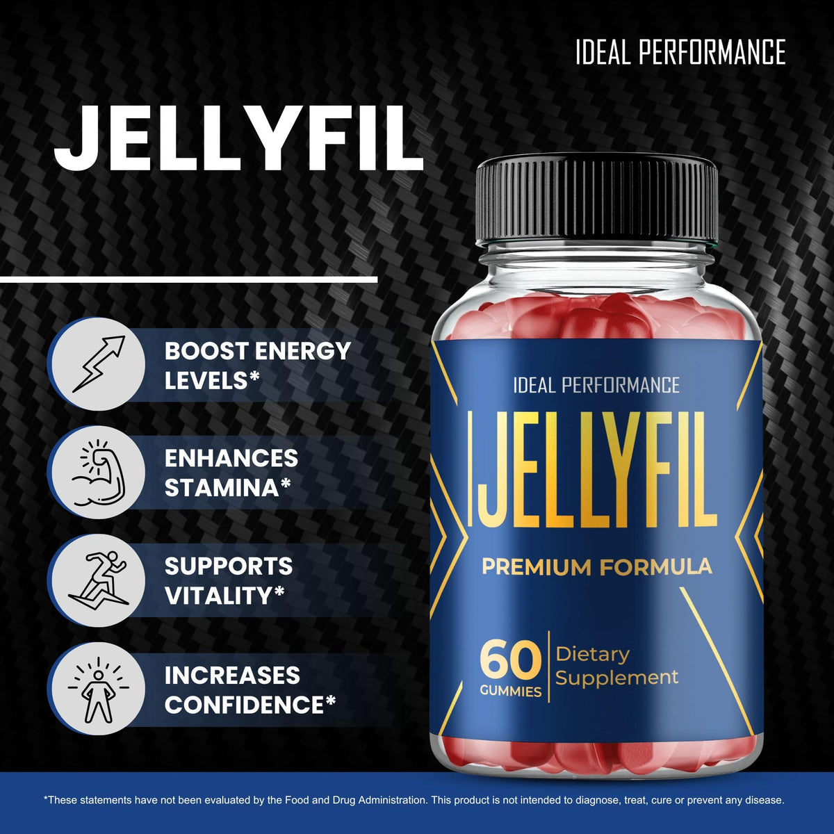 Jellyfil Gummies IDEAL PERFORMANCE taille des gommes