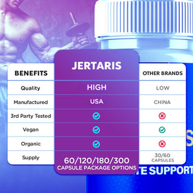 Jertaris Capsules gélules sur une surface blanche