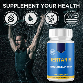 Jertaris Capsules sur une table avec des accessoires de santé