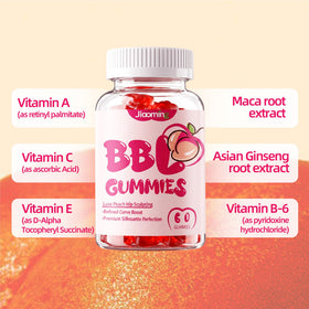 Jiaoming Gummies ouvertes avec quelques gummies visibles