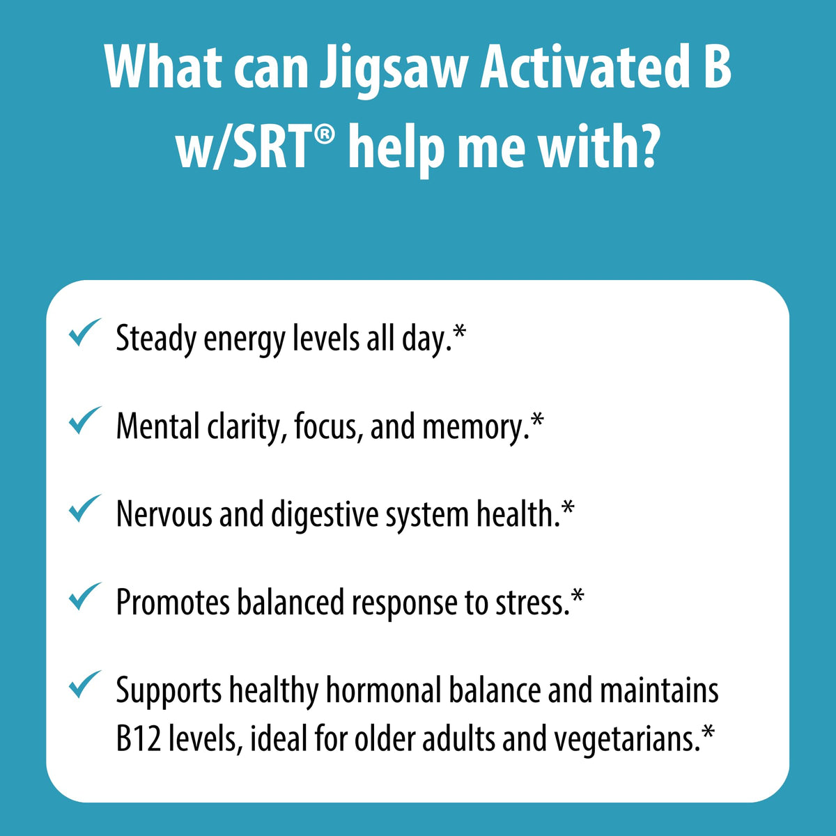 Jigsaw Health B Activé SRT 120 comprimés dans leur emballage