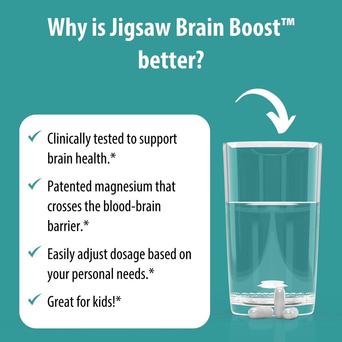 Jigsaw Health Brain support emballage avec capsules