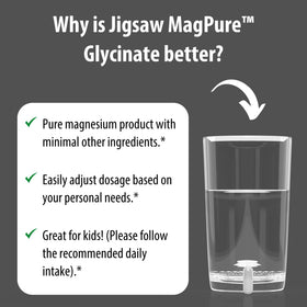 Jigsaw Health MagPure Glycinate capsules en gros plan