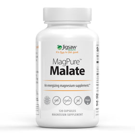 Jigsaw Health MagPure Malate capsules vue de face avec étiquette