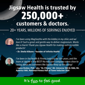 Jigsaw Health MagSoothe en limonade framboise dans un verre