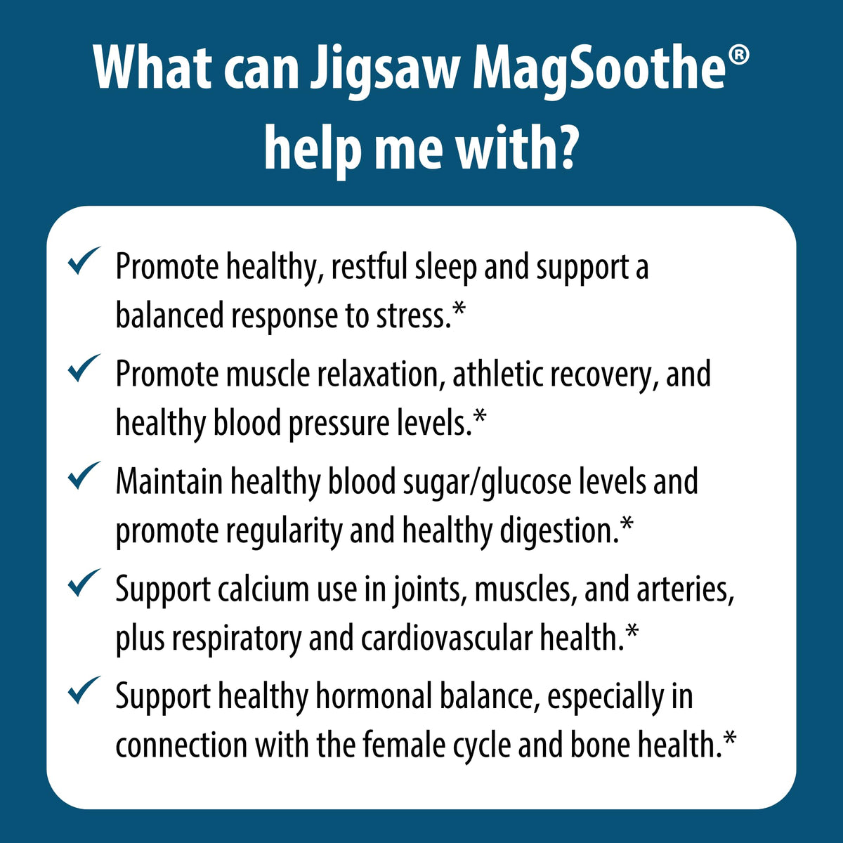 Jigsaw Health MagSoothe Poudre de Magnésium Glycinate avec une cuillère