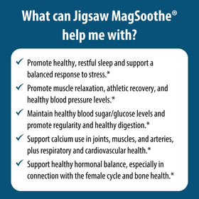 Jigsaw Health MagSoothe Poudre de Magnésium Glycinate avec une cuillère