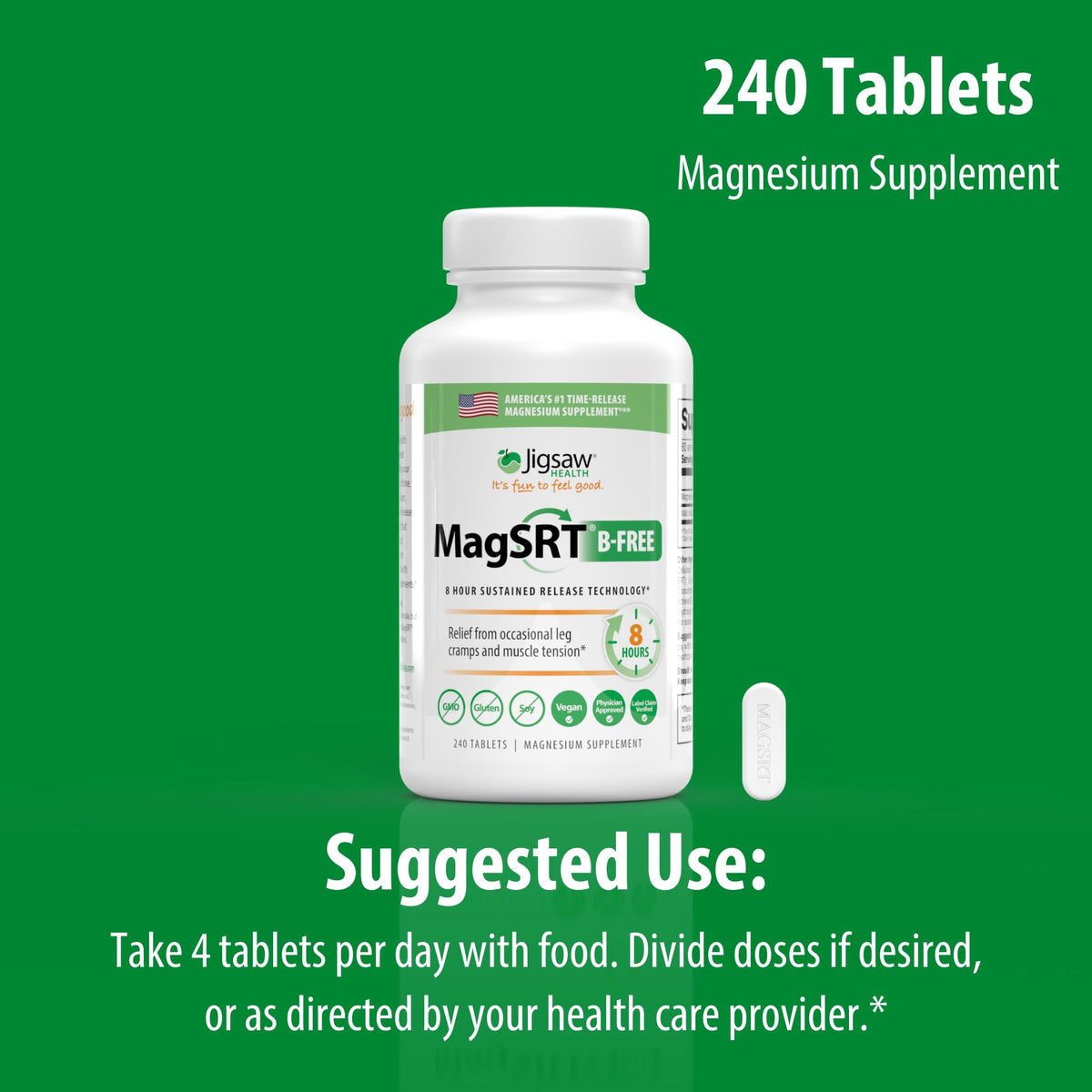 Jigsaw Health MagSRT B-Free avec d'autres compléments alimentaires
