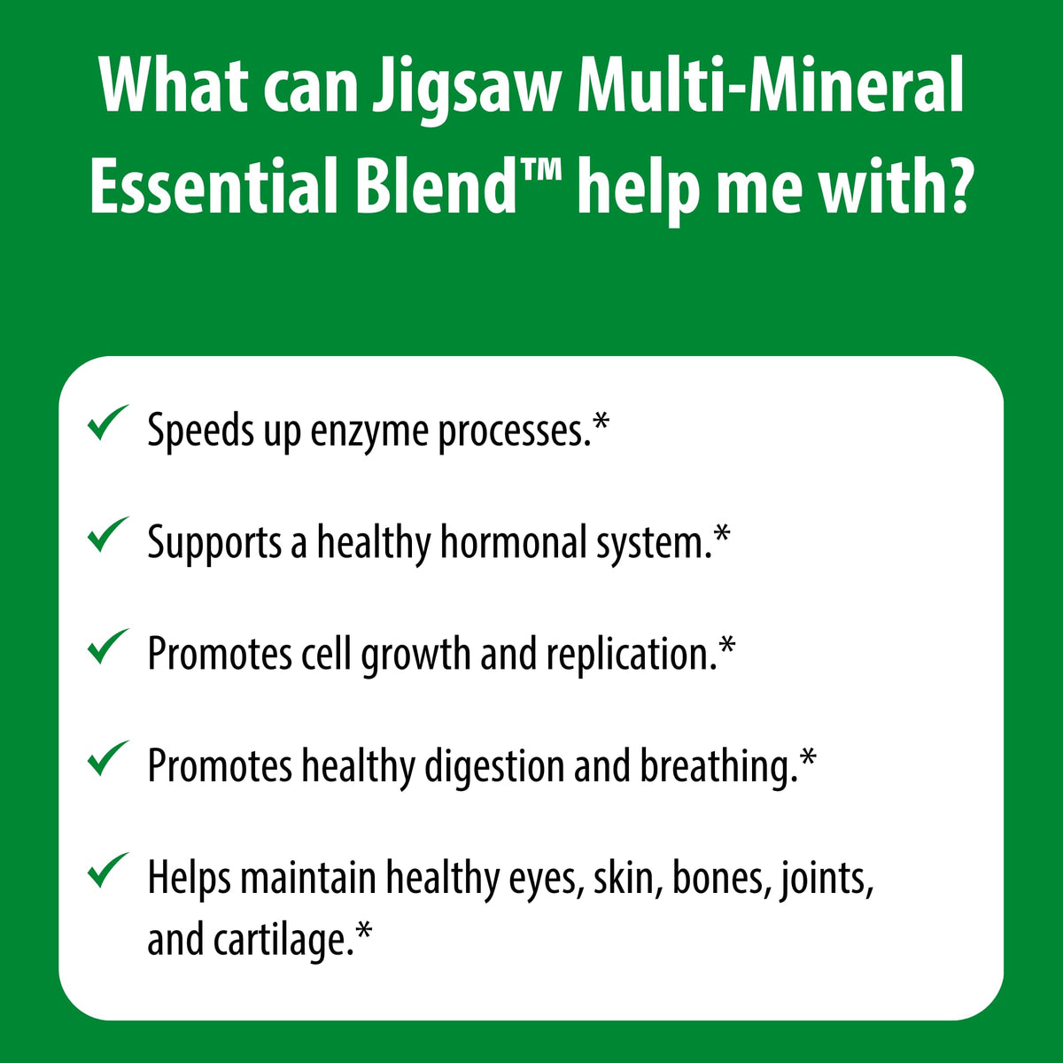 Jigsaw Health Multi-Mineral capsules dans un environnement de vie saine