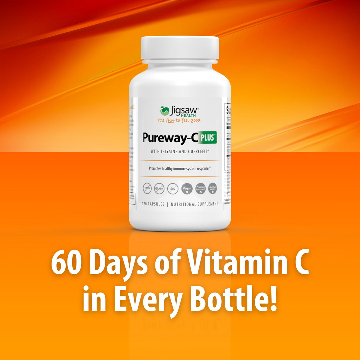 Jigsaw Health Pureway-C Plus flacon ouvert avec capsules visibles