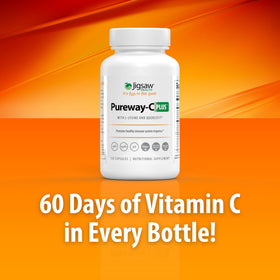 Jigsaw Health Pureway-C Plus flacon ouvert avec capsules visibles