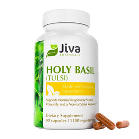 Jiva Botanicals Capsules Basilic Sacré 1100mg - vue avant de l'emballage