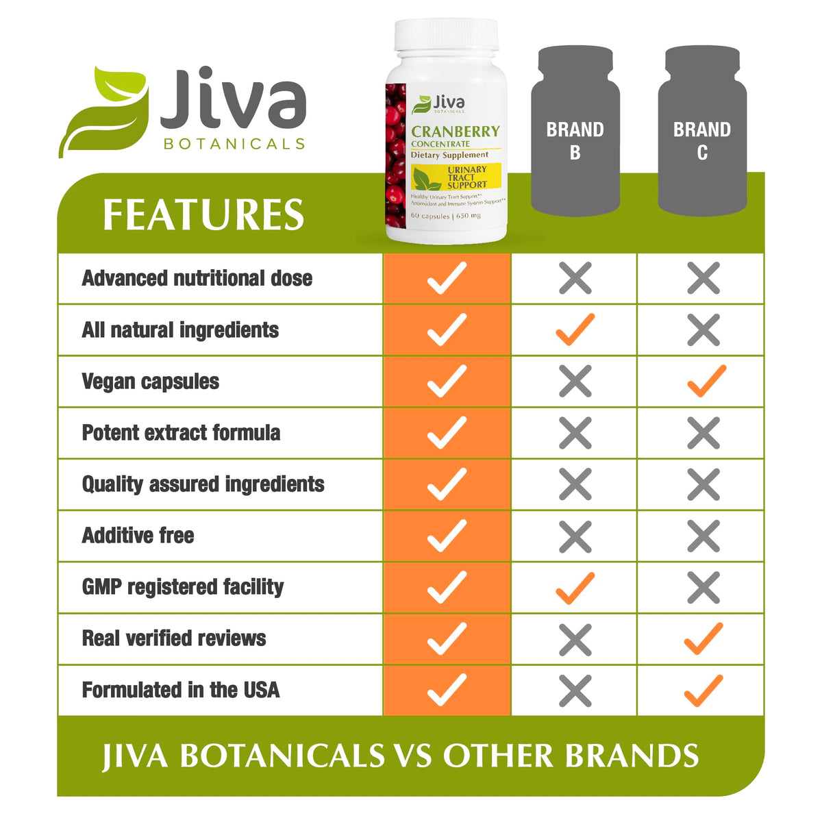 Jiva Botanicals Complément Alimentaire Canneberge avec une cuillère