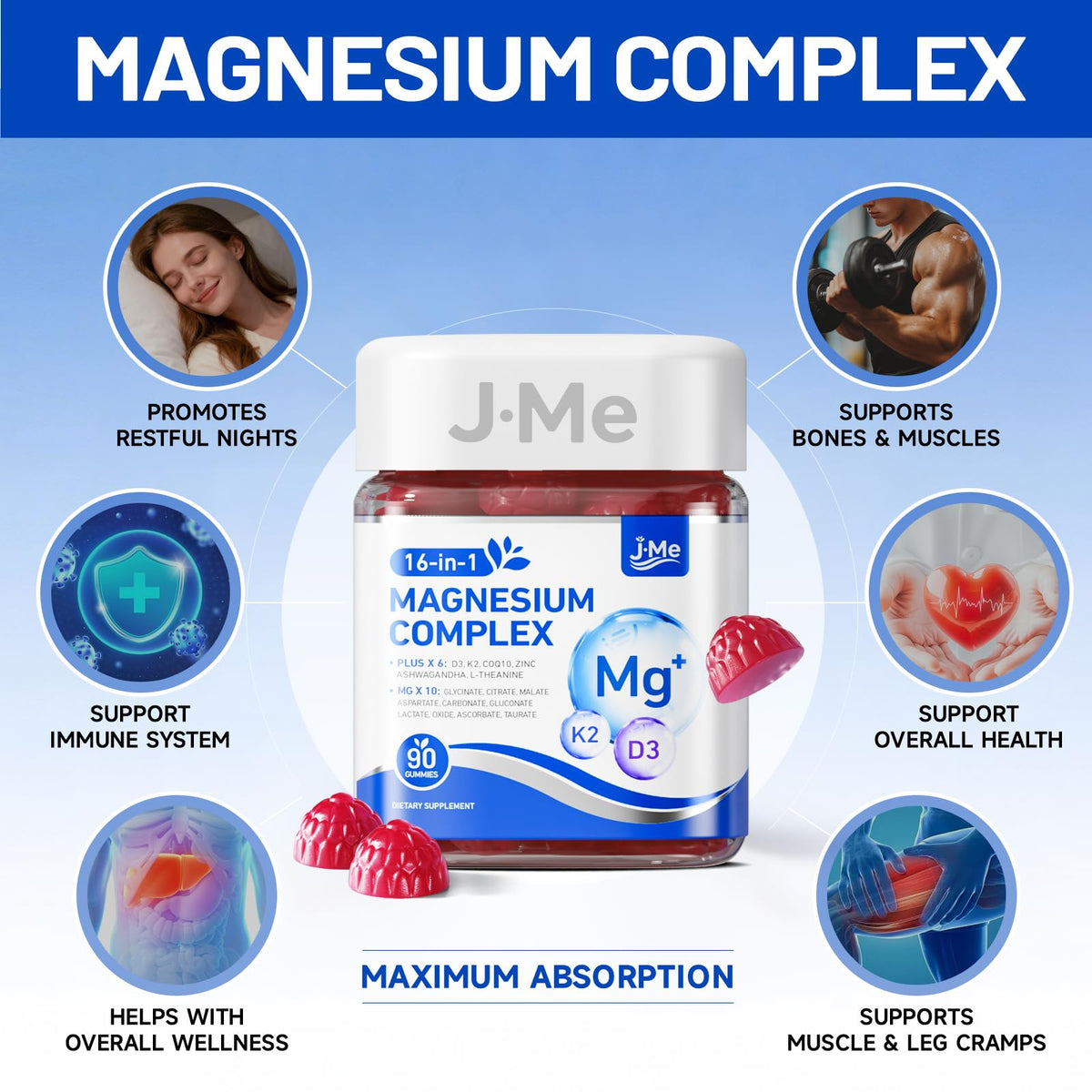 JME Complément Alimentaire Magnésium - Informations nutritionnelles