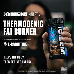 JNX SPORTS The Omen! Brûleur de graisse non-stimulant 100 capsules vue arrière