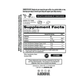 Jocko Fuel Collagen Peptides + Colostrum Poudre 630g en préparation dans un smoothie