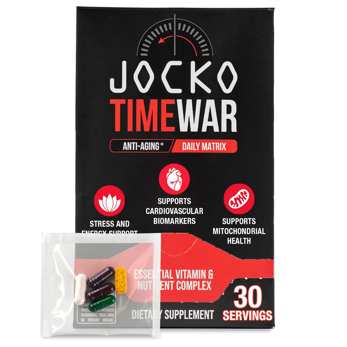 Jocko Fuel Complément Alimentaire Multivitamines 30 Portions, emballage avant