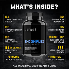 Jocko Fuel Complexe B Vitamines - présentation du produit sur fond neutre