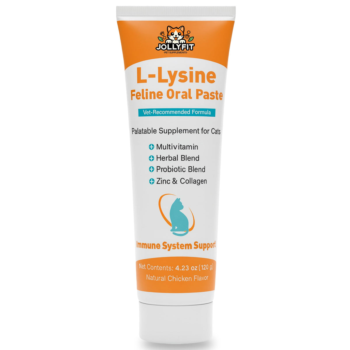 Jollyfit Pâte de L-Lysine pour Chats 141g avec emballage