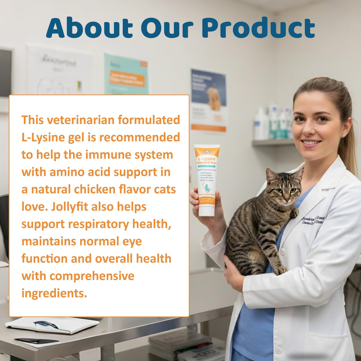 Jollyfit Pâte de L-Lysine pour Chats sur une assiette