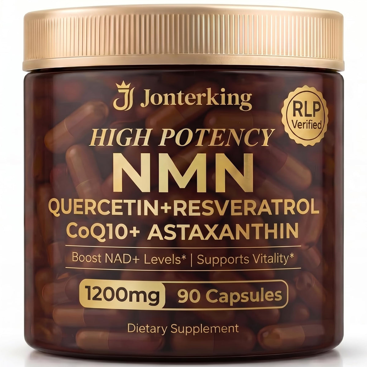 JonterKing NMN 1200mg complément alimentaire, vue de face