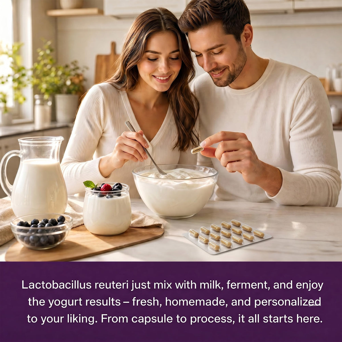 Jorrwatee Lactobacillus Reuteri capsules lifestyle scene