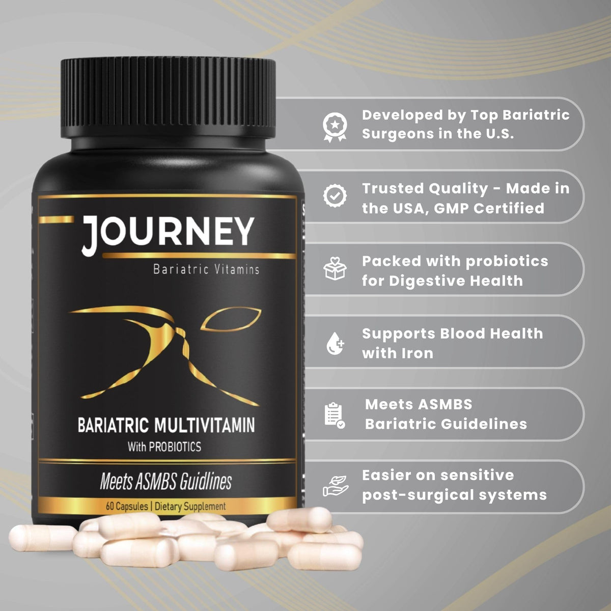 Journey Bariatric Multivitamin capsule close-up