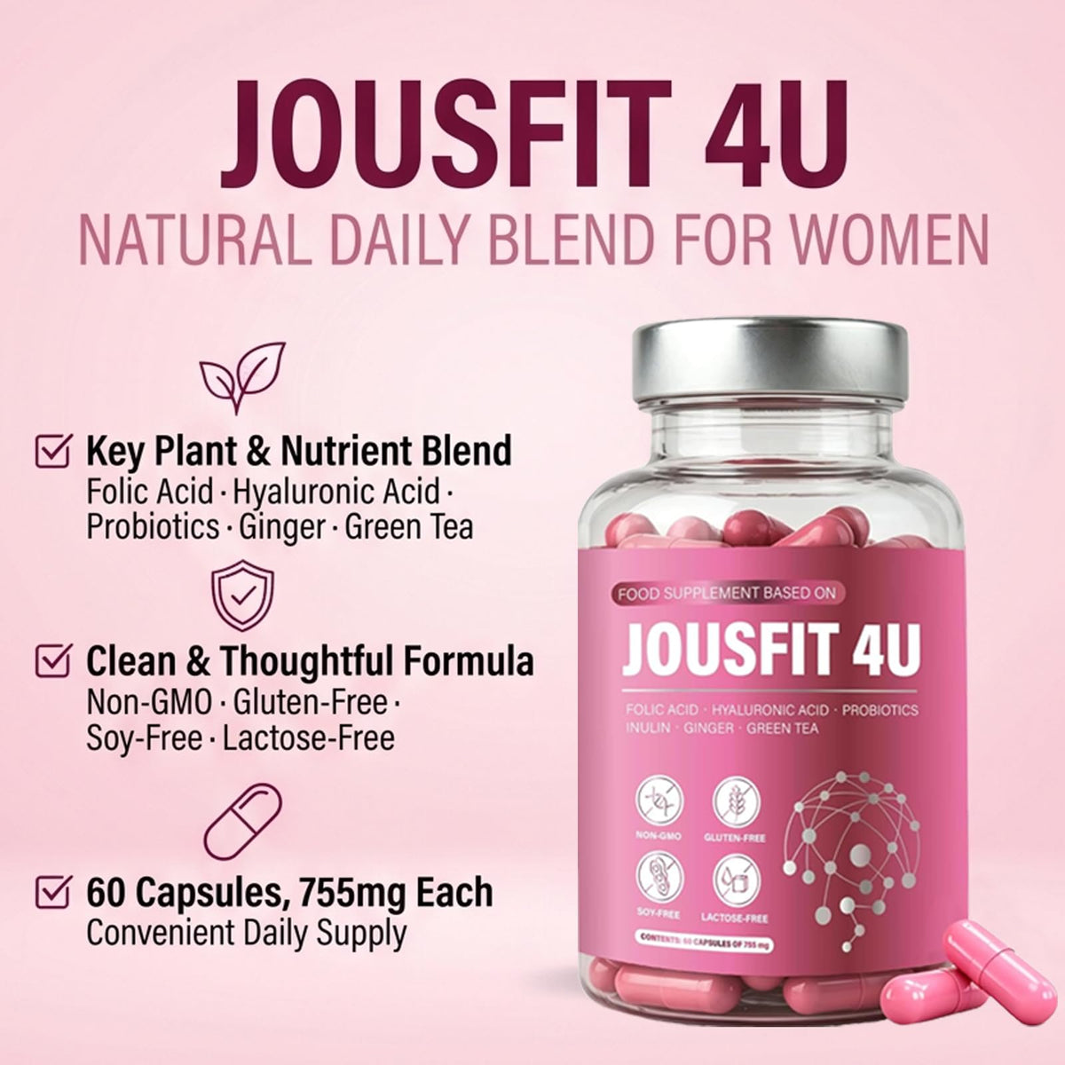 JOUSFIT 4U Capsulas vegan emballage