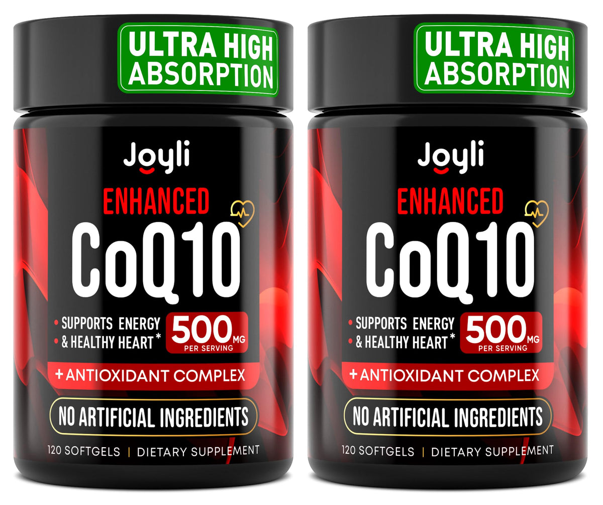 JOYLI Nutrition CoQ10 500mg pack de 2 bouteilles avec 240 gélules