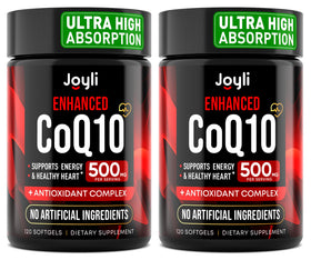 JOYLI Nutrition CoQ10 500mg pack de 2 bouteilles avec 240 gélules