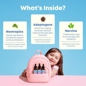 JoySpring Genius Kids Focus Drops SmartBerry Vanille côté avec goutte