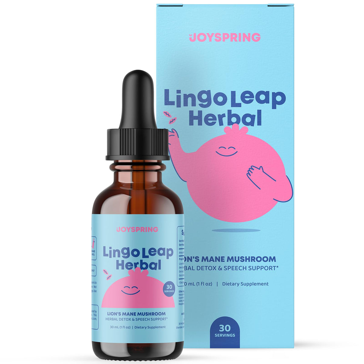 JoySpring LingoLeap Gouttes de Lion pour Enfants flacon avant