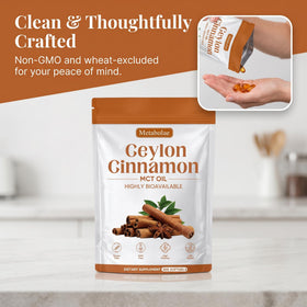 Jqewlg Cannelle de Ceylan gélules sur fond blanc