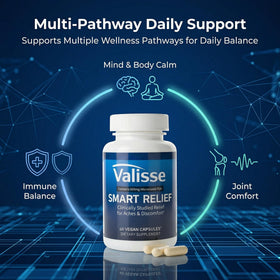 Jqewlg Valisse Smart Relief Pea 600mg bottle with 60 capsules