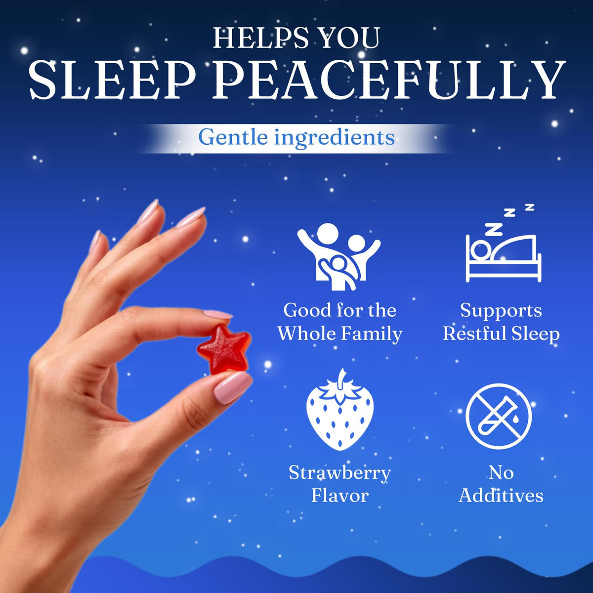 JRR gummies de sommeil naturel 6 mg avec fruits