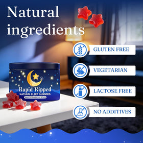 JRR gummies de sommeil naturel 6 mg dans un bol